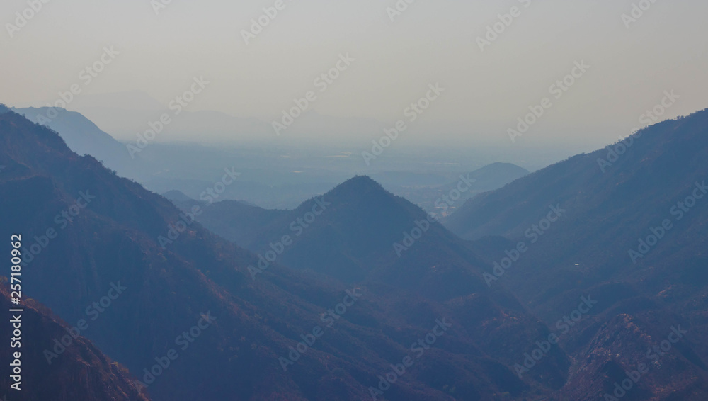 aerial view of the mountains