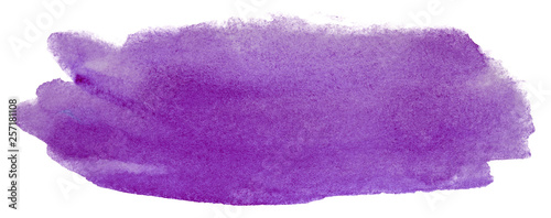 Purple inked watercolor stain