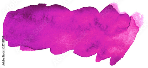 Purple inked watercolor stain