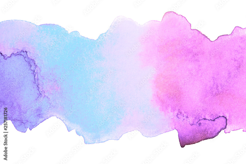 Obraz premium Purple inked watercolor stain