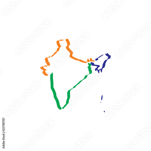 india map icon vector symbol element