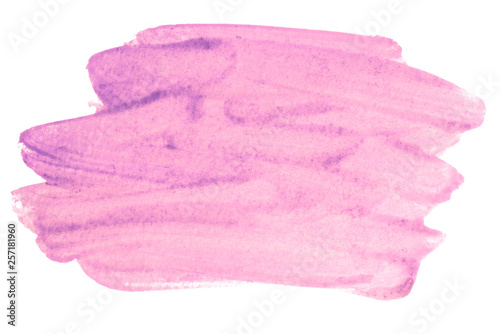 Purple inked watercolor stain