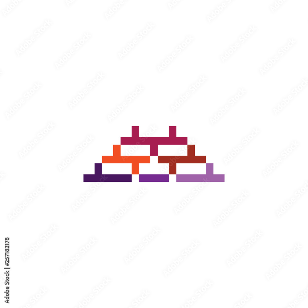 Fototapeta premium brick wall symbol logo vector icon design