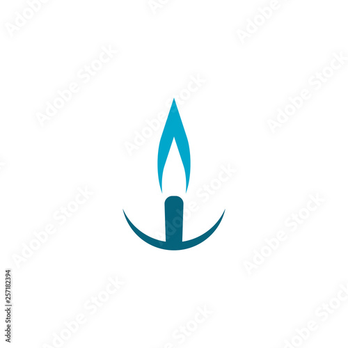 butane gas fire logo icon design element
