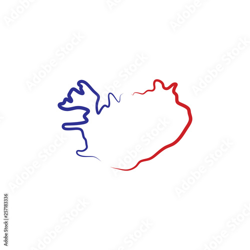 iceland map logo icon vector symbol element
