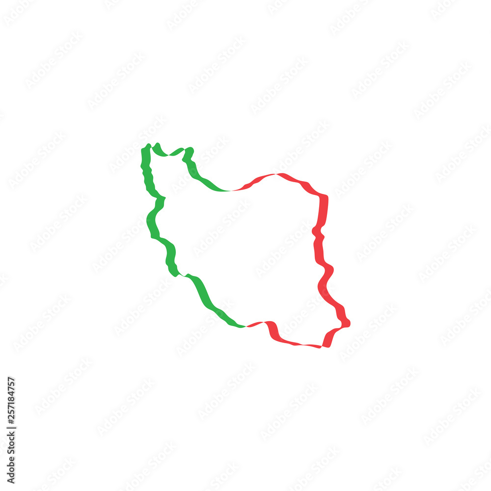 iran map icon vector symbol element