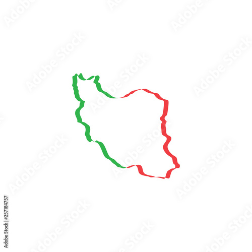 iran map icon vector symbol element