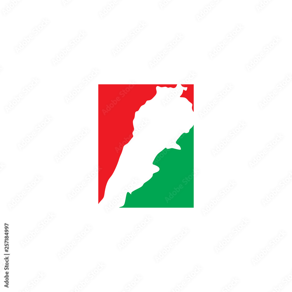 Obraz premium lebanon map logo icon vector symbol element