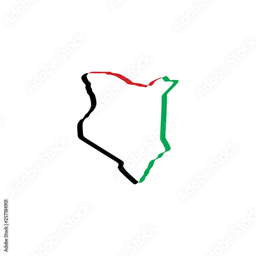 kenya map icon vector symbol element