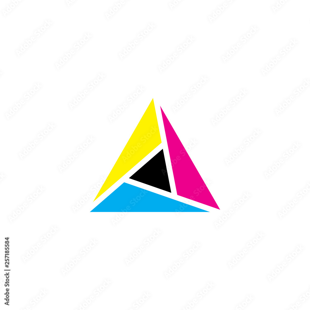 triangle colorful icon geometric business logo element triangle colorful icon geometric business logo element
