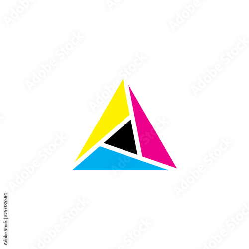 triangle colorful icon geometric business logo element