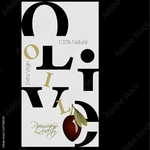 olive oil design poster label