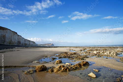 Fototapeta Naklejka Na Ścianę i Meble -  beach of Criel-plage in Normandy coast
