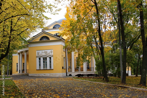 old manor house in autumn Park in Moscow
