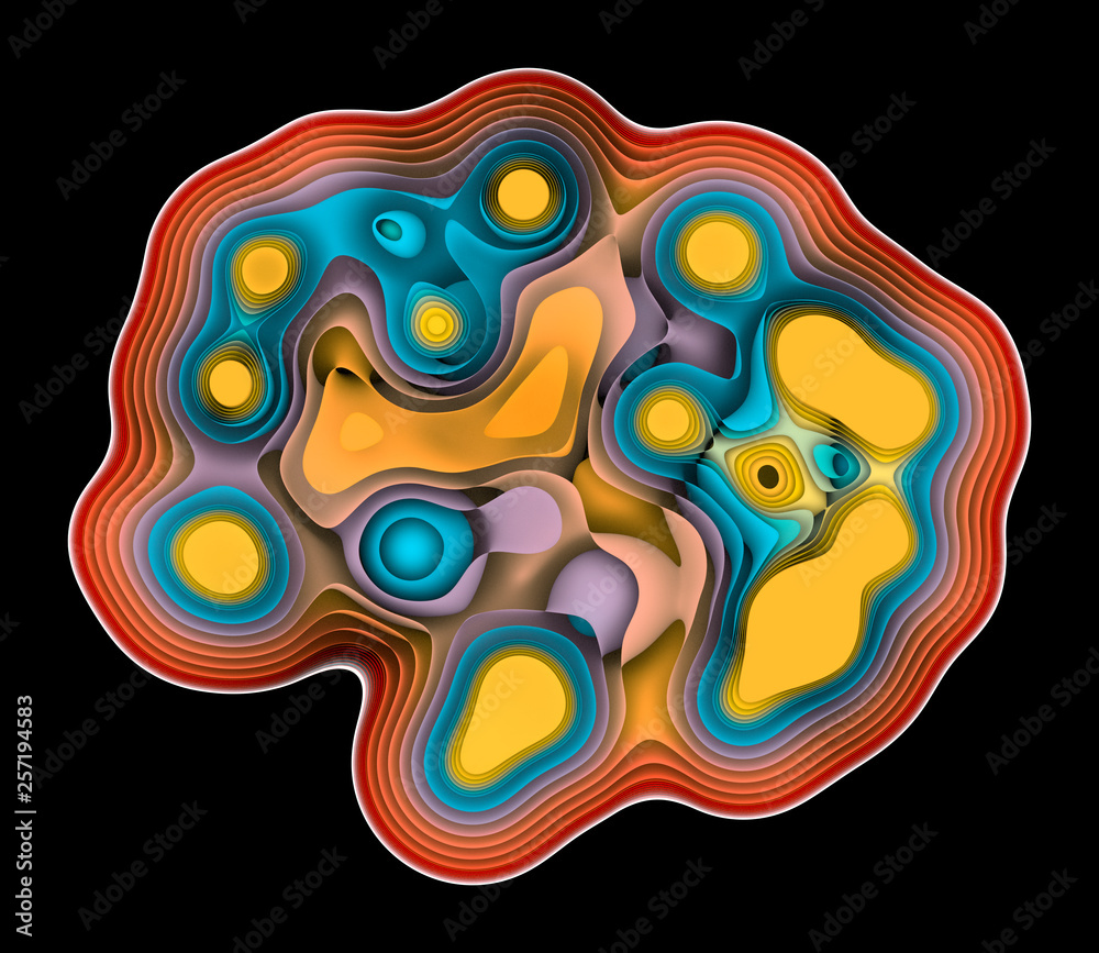 Cross Section Of A Multicellular Organism With Cell Division Cycle. Medical Science And Research Concept