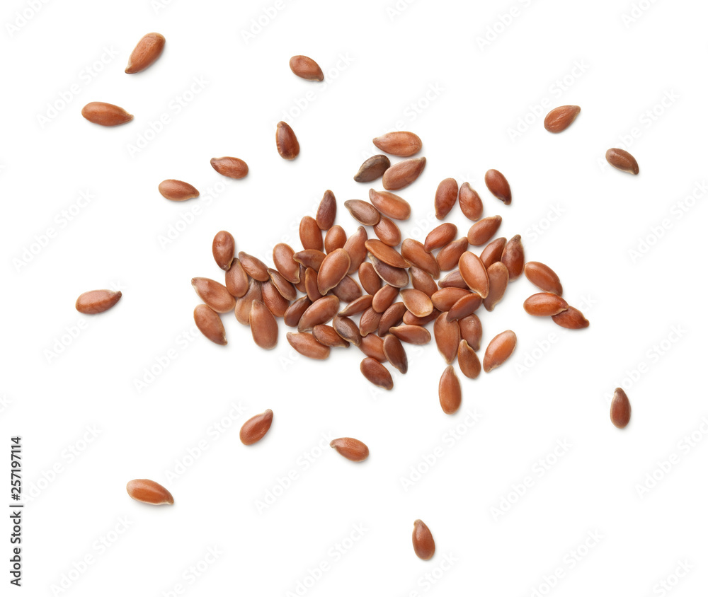 Obraz premium Linseeds Isolated On White Background