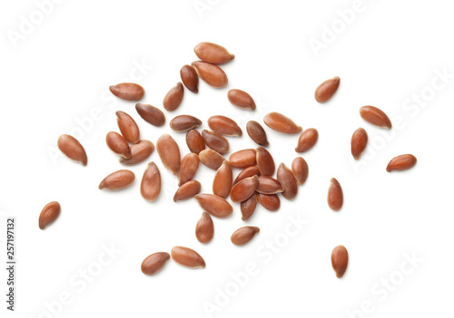 Linseeds Isolated On White Background photo