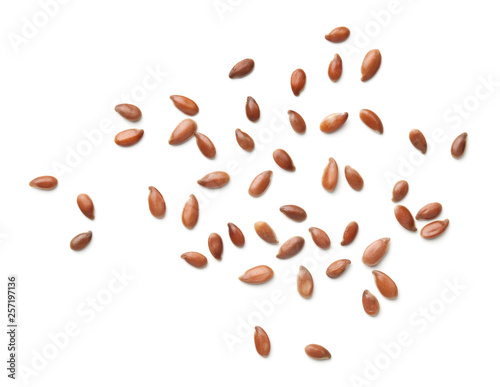 Linseeds Isolated On White Background