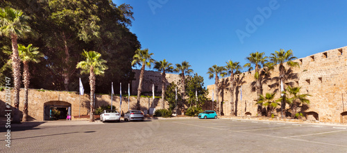 The entrance to the Hospitallerian citadel in Akko, Israel, Middle East photo