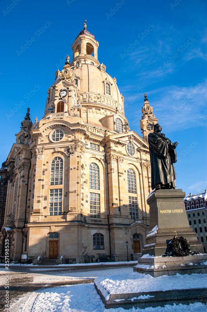 Church of Our Lady (Frauenkirche) and Martin Luther Monument, Dresden, Germany
