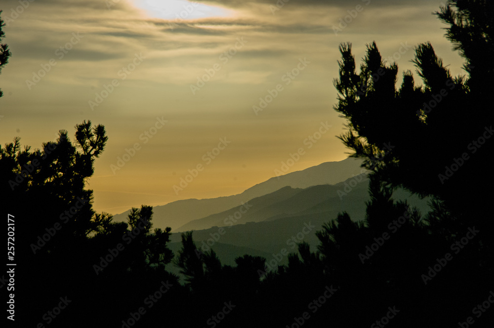 Mountains and the sky