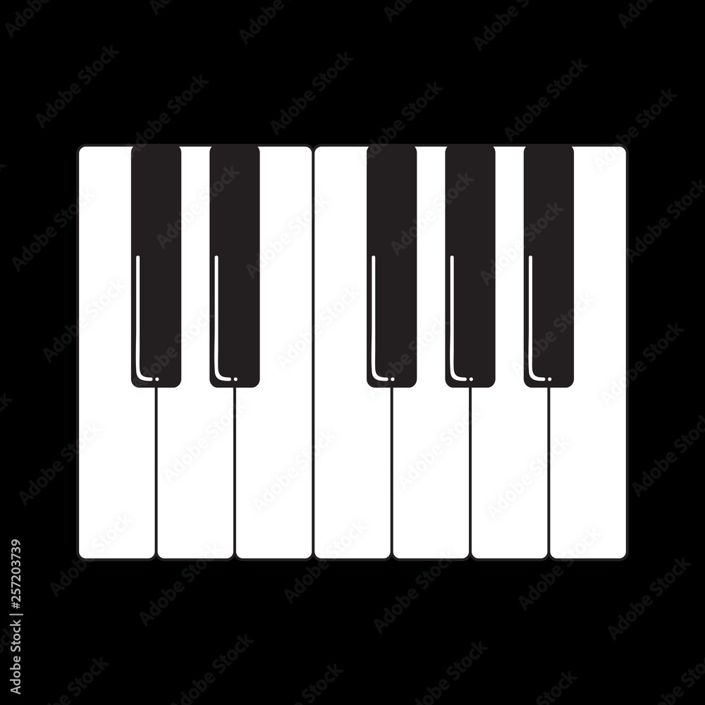 Naklejka premium Cartoon piano keys