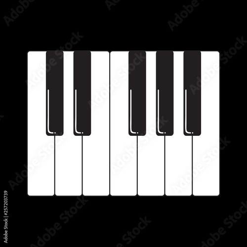 Cartoon piano keys