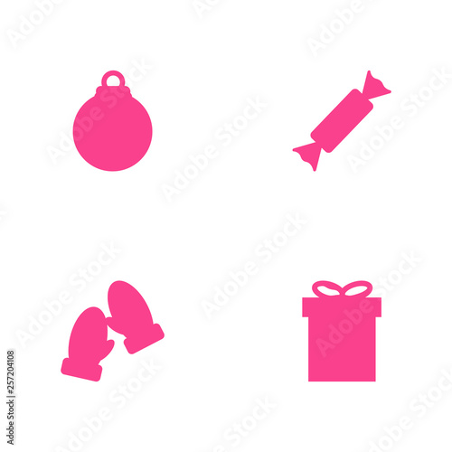 Vector. Set of christmas illustrations. Flat style