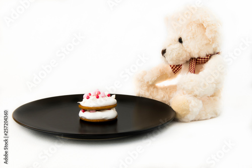 teddy bear with birthday cake