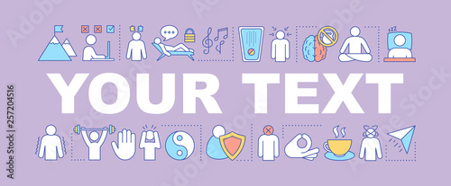 Stress tolerance word concepts banner
