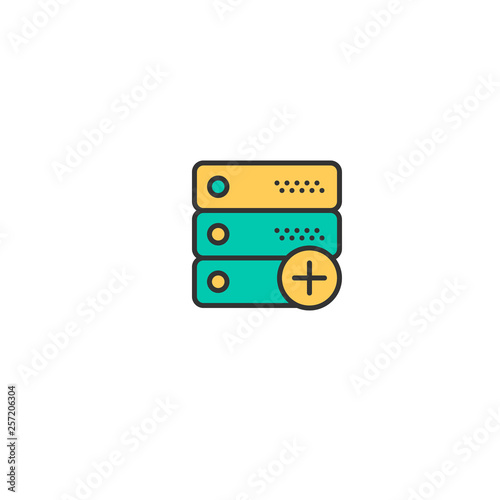 Server icon design. Interaction icon vector design