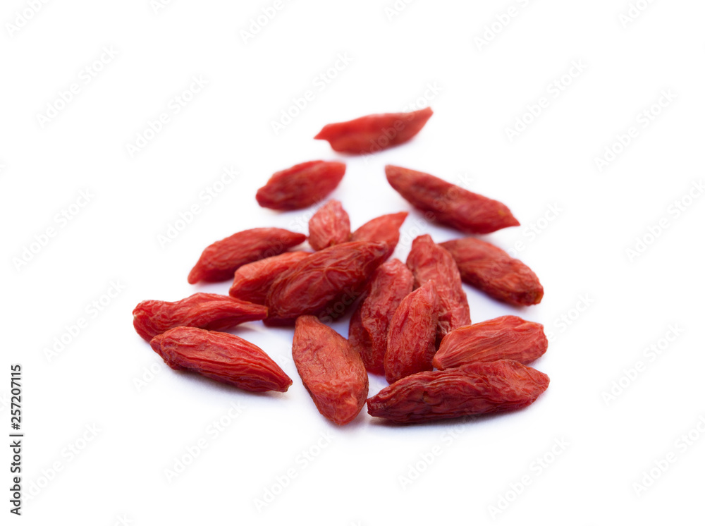 Goji berry isolated on white background