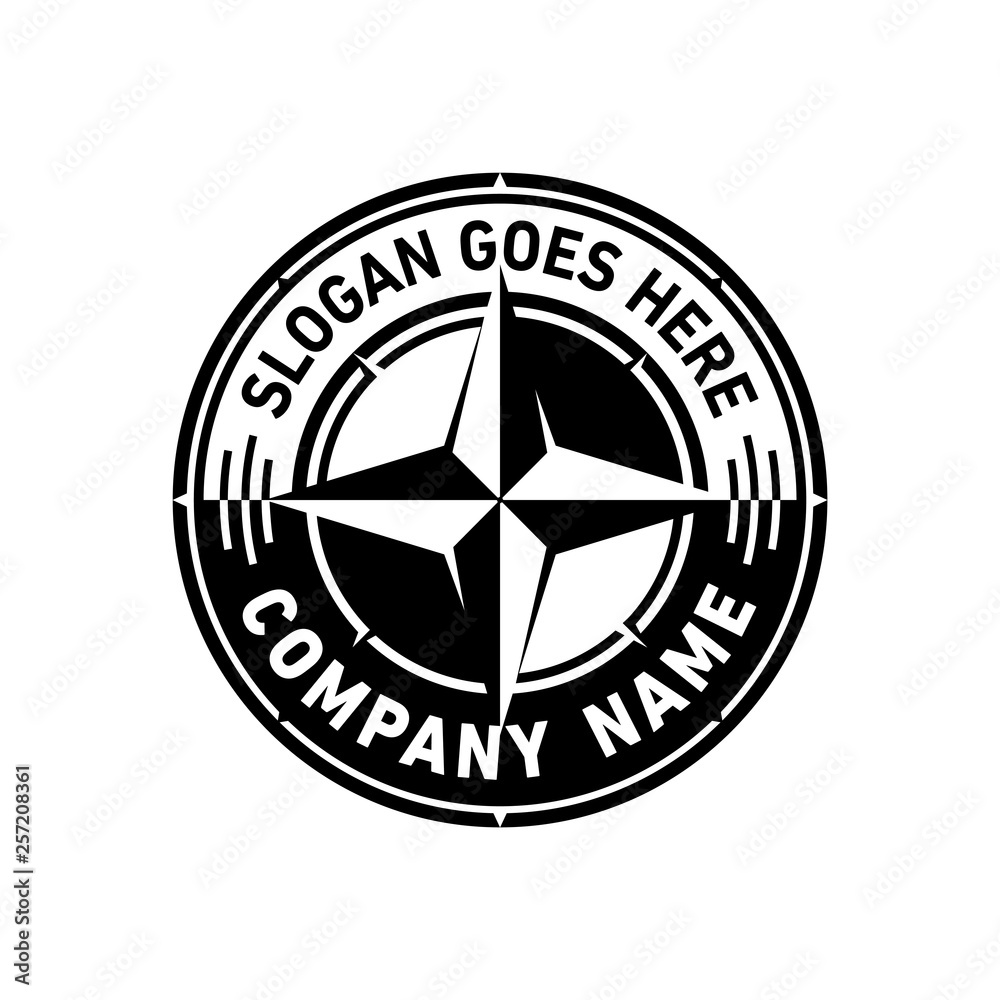 Compass logo. Vector and illustration.