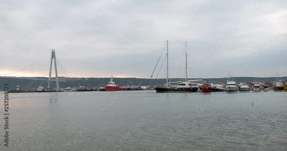 Fisherman boats harbour in Istanbul bosphorus Fisherman boats harbour in Istanbul bosphorus