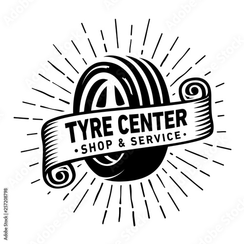 Tyre center design template. Logo template for tyre center. Vector and illustration.
