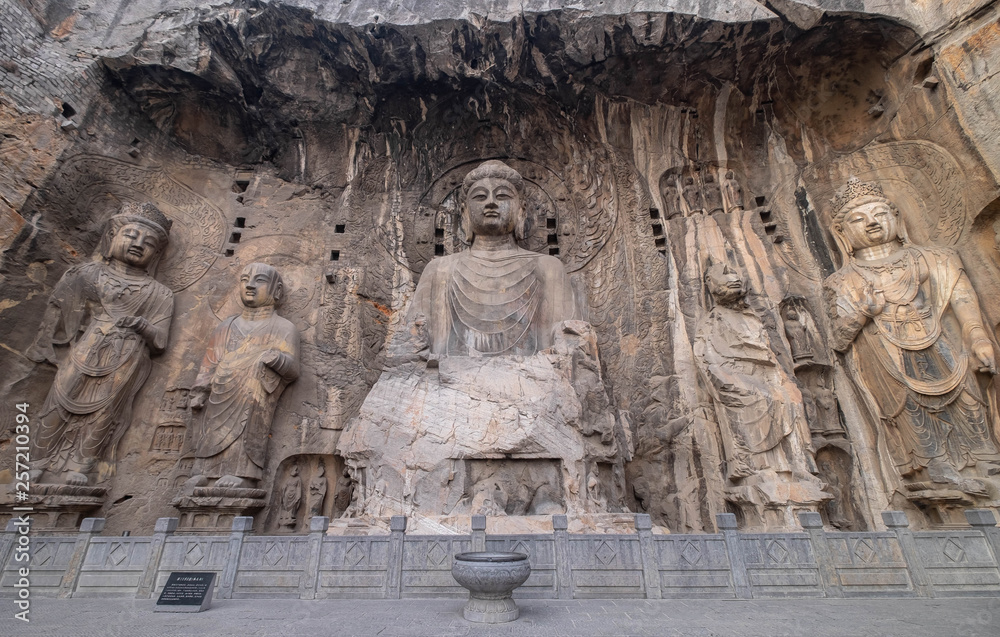 Chinese Buddhist monument Longmen Grottoes. Chinese Buddhist monument Longmen Grottoes.