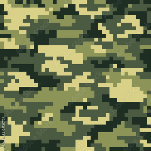 Digital pixel camouflage. Seamless background. Vector graphics.