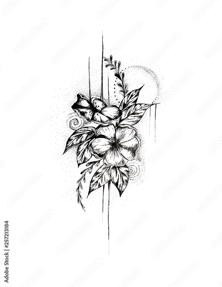 Abstract dotwork grunge horror skull Hand drawn tattoo design or Tshirt  print Stock Vector Vector And Low Budget Royalty Free Image Pic  ESY051170846  agefotostock