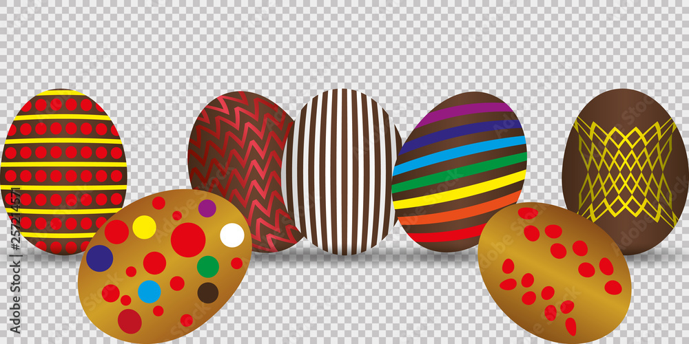 Happy easter. Set of Easter eggs with different texture. Spring holiday. Vector illustration. Happy easter. Set of Easter eggs with different texture. Spring holiday. Vector illustration.