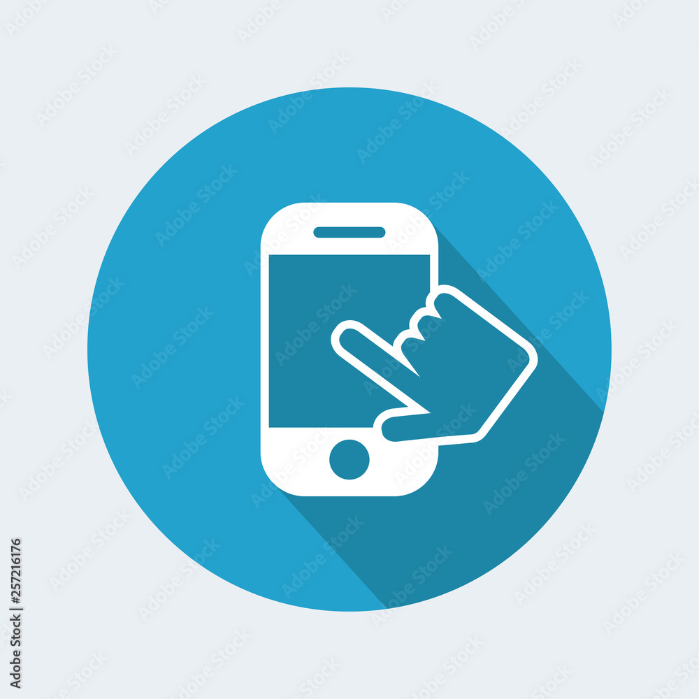 Touch of smartphone screen Touch of smartphone screen