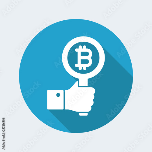 Bitcoin supporter concept icon