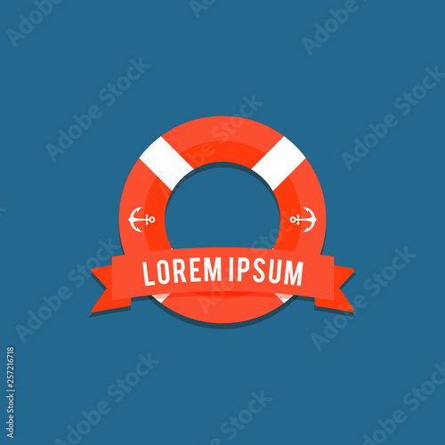Ring buoy fiber badge frame