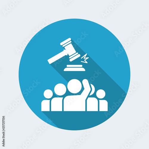 Auction adjudgement concept icon
