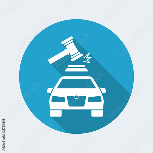 Car auction concept icon