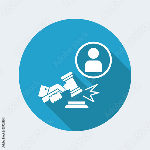 Icon of defendant and sentence