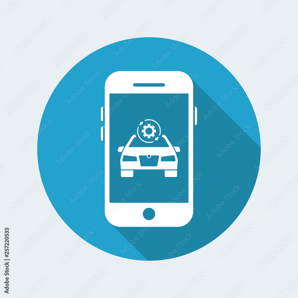 Car settings on smartphone Car settings on smartphone