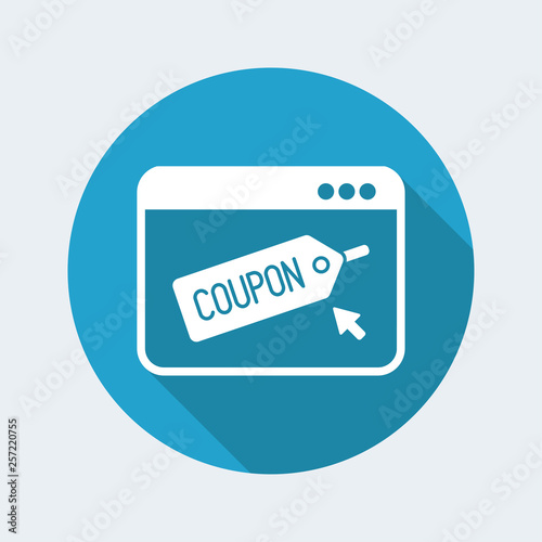 Coupon online concept icon