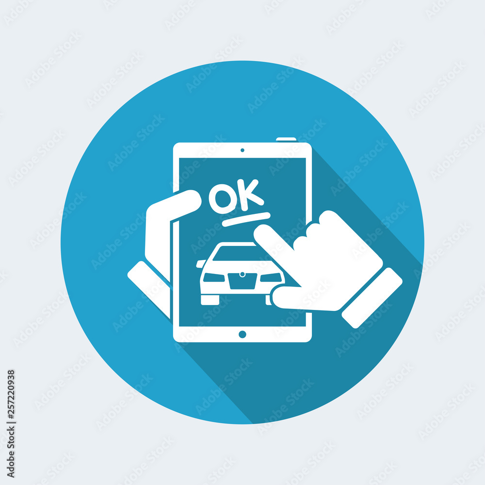 Automotive approval check on tablet Automotive approval check on tablet