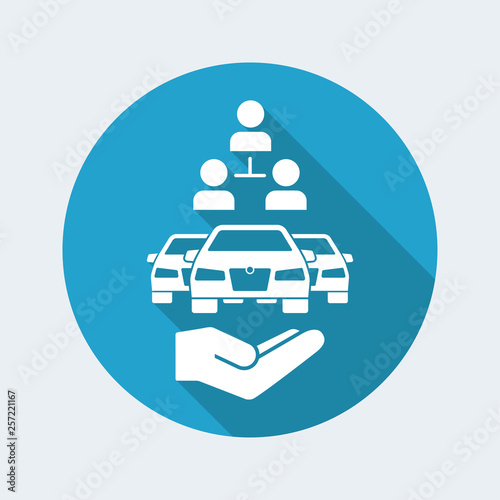 Sharing car service concept