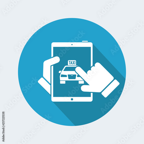 Taxi application on tablet